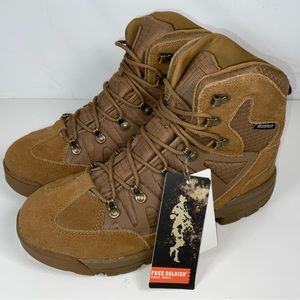 NIB Men’s Free Soldier ACC0022‎ Tactical 6” Waterproof Boots Coyote Brown 11.5